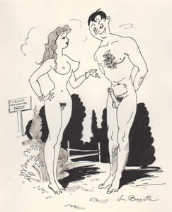 Quatre dessins érotico-humoristiques.