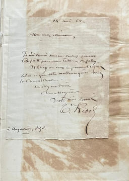 La Marie-Henry HOT-25. . RIBOT (Théodule). MORIEU (Veuve). [MANUSCRIT].  RIBOT (Théodule).