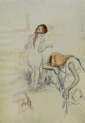 "Deux jeunes danseuses à leur toilette". par  LEGRAND (Louis).