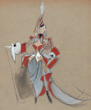 "Maquettes pour la Grande Duchesse de Gérolstein". . OFFENBACH (Jacques), MEILHAC (Henri), HALEVY (Ludovic). CARRE (Jenny), FOST (Henri).