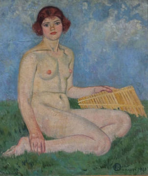"Nu champêtre à la flute de Pan.". RAMAUGE (Roberto).