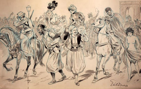 Le Départ des troupes d'Afrique de Paris.