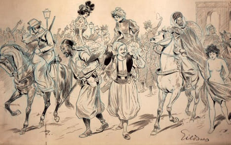 Le Départ des troupes d'Afrique de Paris.. BAER (BERR Gilles, dit Gil).