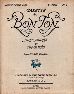 N°1 Janvier-Février-1920, 3ème année. La Gazette du Bon Ton. Art, Modes et Frivolités. Revue Mensuelle.. GAZETTE DU BON TON. DUFY (Raoul), BENITO ...