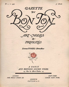 N°2- Mars 1920, 3ème année. La Gazette du Bon Ton. Art, Modes et Frivolités. Revue Mensuelle.