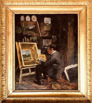 "L'Amateur de tableaux".. BONVIN (François, attribué à).