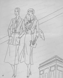 "Promenade devant l'Arc de Triomphe".