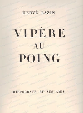 Vipère au poing.. BAZIN (Hervé). MINAUX (André).