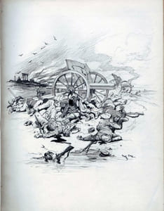 Aux Victimes de la guerre russo-japonaise. Un groupe d'artistes. "La Guerre" par Anatole France ; "L'Epée" par Sully Prudhomme ; "Le Génie Russe" par Georges Renard ; "Le Génie Japonais" par Gustave Geffroy ; "Patrie" par Jules Renard ; "Humanité-Fraternité" par Gabriel Séailles.
