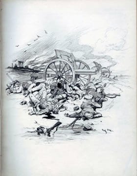 Aux Victimes de la guerre russo-japonaise. Un groupe d'artistes. "La Guerre" par Anatole France ; "L'Epée" par Sully Prudhomme ; "Le Génie Russe" par ...