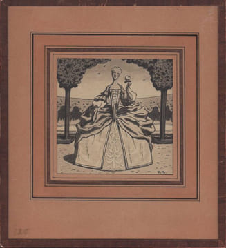 "Elégante à la rose-Jacquette".. BRISSAUD (Pierre).