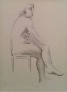 "Nu assis à la chaise".. DESPIAU (Charles).