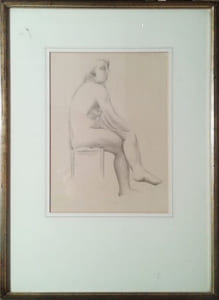 "Nu assis à la chaise".