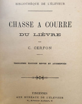 Chasse à courre du lièvre.. CERFON (C.).