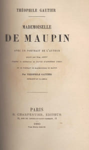 Mademoiselle de Maupin.