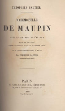 Mademoiselle de Maupin. . GAUTIER (Théophile). DAVID D'ANGERS. ABOT.