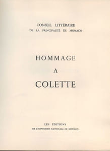 Hommage à Colette.