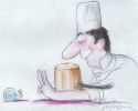 "Confrontation- L'escargot et le chef cuisinier".. 