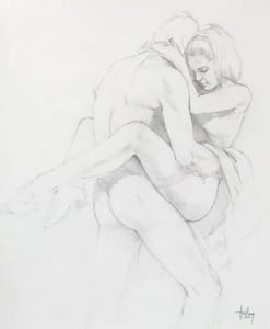 "L'étreinte amoureuse".