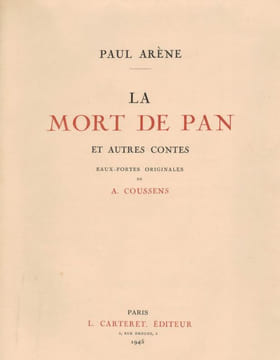 La Mort de Pan et autres contes.. ARENE (Paul). COUSSENS (A.).