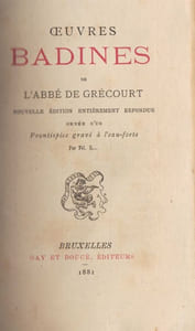 Oeuvres Badines.
