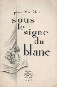 Sous le signe du blanc. Variations sur le blanc.