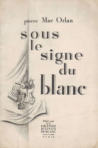 Sous le signe du blanc. Variations sur le blanc.