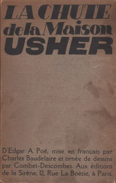 La Chute de la Maison Usher.. POE (Edgar-Allan). COMBET-DESCOMBES.