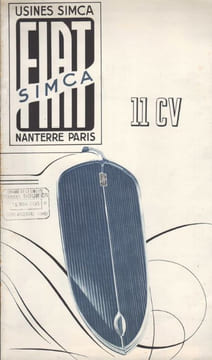 Fiat Simca 11 CV.. AUTOMOBILES FIAT. KOW (diminutif de Kojewnikow, Alexis).
