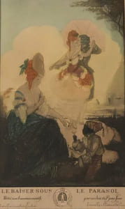 Le baiser sous le pararasol.