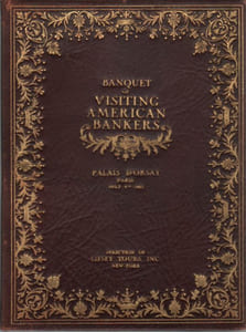 Banquet of visiting American Bankers.