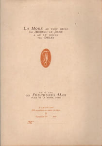 La mode au XVIIIe siècle par Moreau le Jeune et au XXe siècle par Drian.