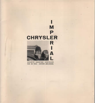 Imperial. . AUTOMOBILES-CHRYSLER.  DRAEGER.