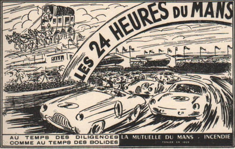 Cartes postales "Circuit".. LES 24 HEURES DU MANS. MUTUELLE DU MANS. ALDE (Yvette). MONTAUT (E.). MARTIN (J. M.).