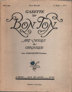 N°8-Avril 1924, 6ème année. La Gazette du Bon Ton. Art, Modes et Frivolités. Revue Mensuelle.