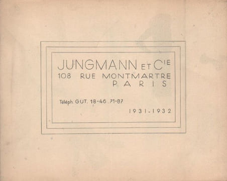 Animaux à fourrure. . FOURRURES JUNGMANN ET CIE. BRET KOCH (Ray).