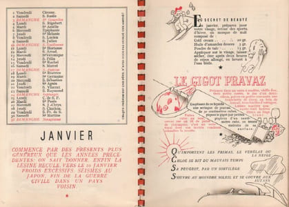 Almanach-Sous le signe du Lion.