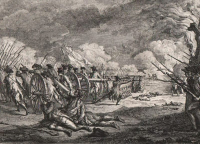 A Series of etchings representing scenes of the war of Independance 1783-1784. First French Book of The United States of America. 