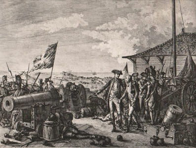 A Series of etchings representing scenes of the war of Independance 1783-1784. First French Book of The United States of America. 