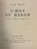 L'oeuf de Héron.. YEATS (William Butler). ERNST (Max).