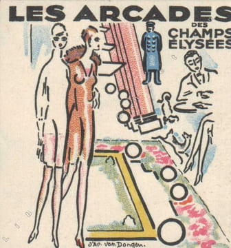 "Les Arcades des Champs Elysées - Jardin des élégances".. ARCADES DES CHAMPS ELYSEES. VAN DONGEN (Kees).