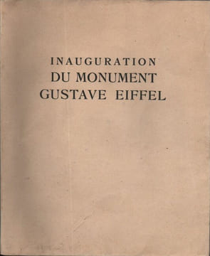 Inauguration du Monument Gustave Eiffel.. FERRIÉ (Général), GUILLET, LEMARCHAND (Georges), GERMAIN-MARTIN. ALBIN-GUILLOT (Laure).