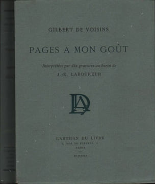 Pages à mon goût.. GILBERT de VOISINS (Auguste). LABOUREUR (Jean-Emile).