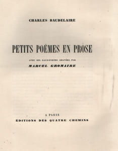 Petits poèmes en prose.
