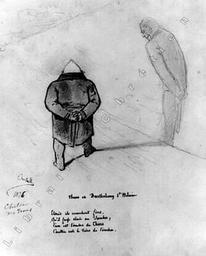 "Réunion de croquis et études".. BALZAC, THIERS, ... BERTALL (Charles Albert d'Arnoux, dit).