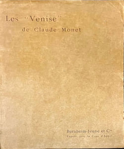 Les "Venise" de Claude Monet. Neuf reproductions de tableaux (un fac-similé et huit phototypies).