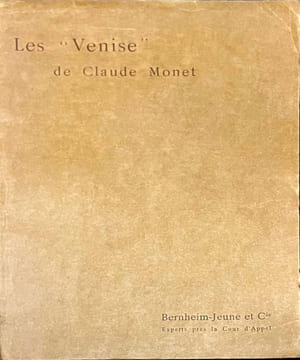 Les "Venise" de Claude Monet. Neuf reproductions de tableaux (un fac-similé et huit phototypies). . MIRBEAU (Octave). MONET (Claude).