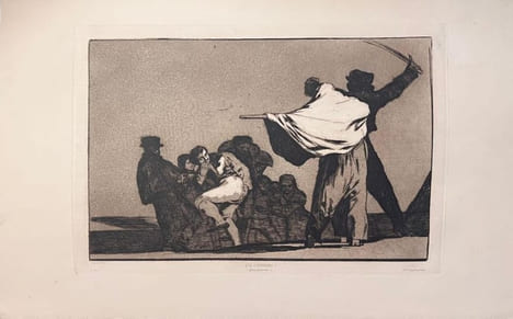 "Que Guerrero ! - Quel Guerrier !".. LOS PROVERBIOS. GOYA (Francisco).