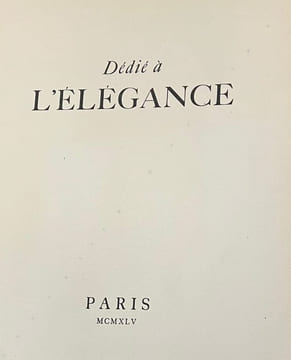Dédié à l'élégance.. UNION NATIONALE DES INTELLECTUELS. ÉLUARD (Paul), CASSOU (Jean), SALACROU (Armand), ULMANN (André), MALRAUX (Clara), DEHARME ...
