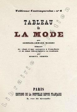 Tableau de la mode. Tableaux Contemporains n°6.. MASSON (Georges-Armand). VERTES (Marcel).